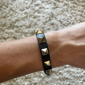 Authentic Valentino leather studded bracelet
